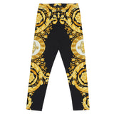Versace Black Barocco Foulard Leggings
