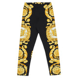 Versace Black Barocco Foulard Leggings