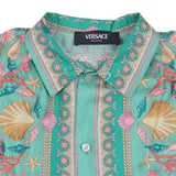 Versace Green Underwater Barocco Print Shirt