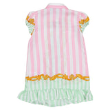 Versace Pink Barocco Pinstripe Dress