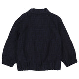 Fendi Navy Iconic FF Monogram Jacket.