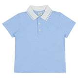 Fendi Light Blue Roma Logo Polo T-Shirt