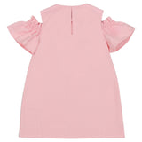Fendi Pink FF-Jacquard RuFFled Midi Dress
