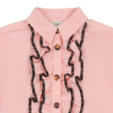 Fendi Pink Cotton Shirt Dress With FF Logo