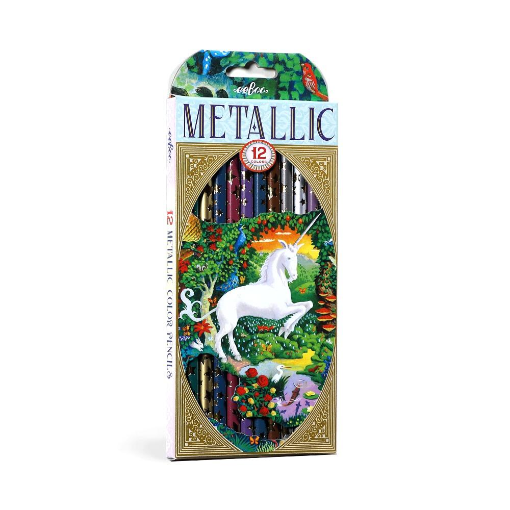 12 Metallic Pencils Unicorn 1
