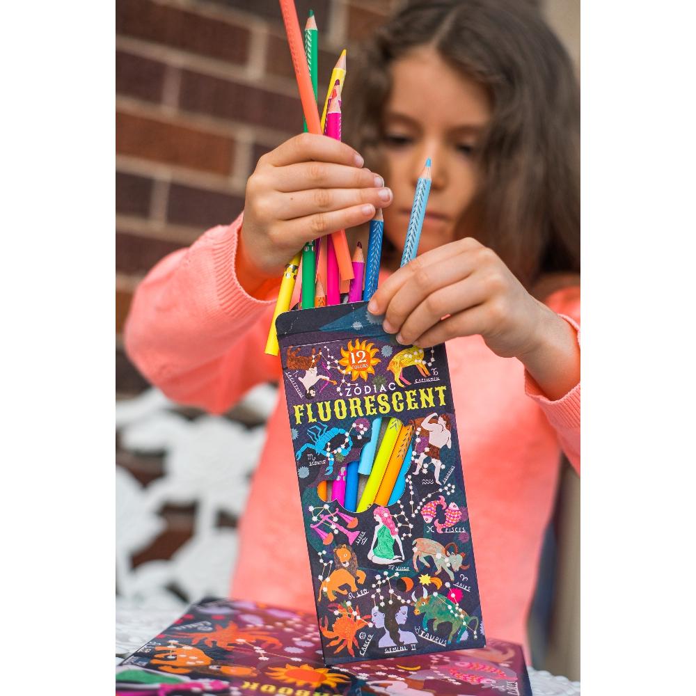 12 Zodiac Fluorescent Pencils 4