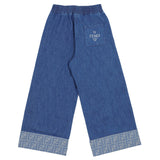 Fendi Blue Jeans With Logo On The Turn-Ups