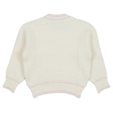 Fendi White Sweater With Logo Embroidered