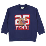 Fendi Navy Blue Cotton Squirrel Sweatshirt