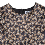 Moschino Black All-Over Teddy Bear Print Dress
