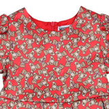 Moschino Red All-Over Teddy Bear Print Dress