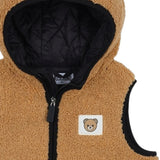 Moschino Brown Reversible Teddy Bear Vest