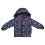 Moschino Multicolor All-Over Logo Puffer Jacket