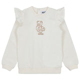 Moschino Off White Floral Teddy Bear Sweatshirt