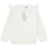 Moschino Off White Floral Teddy Bear Sweatshirt