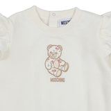 Moschino Off White Floral Teddy Bear Sweatshirt