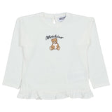 Moschino White Teddy Print Ruffled Tracksuit