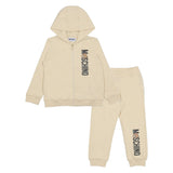 Moschino Beige Bear-Ear Hooded Tracksuit