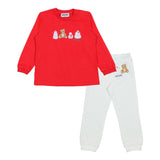 Moschino Red & White Teddy-Snowman Tracksuit