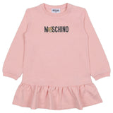 Moschino Pink Teddy Logo Ruffle Dress