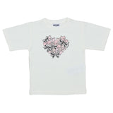 Moschino Ivory Bow Heart Print T-Shirt