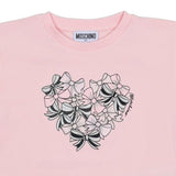 Moschino Pink Bow Heart Print T-Shirt