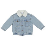 Moschino Blue Sherpa Collar Denim Jacket