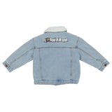 Moschino Blue Sherpa Collar Denim Jacket