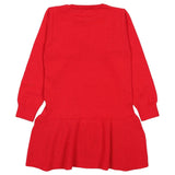 Moschino Red Teddy Bear Intarsia Knit Dress