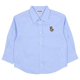 Moschino Blue Teddy Appliqué Full Sleeve Shirt