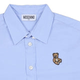 Moschino Blue Teddy Appliqué Full Sleeve Shirt