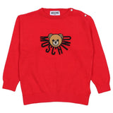 Moschino Red Teddy Knit Sweater