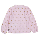 Moschino Pink Teddy Bear Blouse & Blue Denim Jumper Dress Set