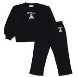 Moschino Black Teddy Bear-Motif Tracksuit Set