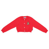 Moschino Red Teddy Aplique Cardigan