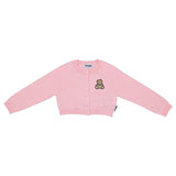 Moschino Pink Bear Embroidered Cardigan