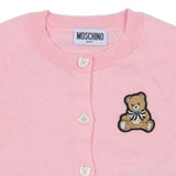 Moschino Pink Bear Embroidered Cardigan