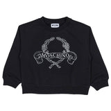 Moschino Black Laurel Crown Print Sweatshirt