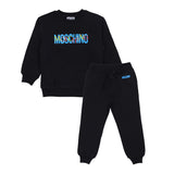 Moschino Black Glitch-Logo Tracksuit Set