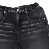 Moschino Black Washed-Effect Trousers