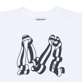 Moschino White Ribbon Print T-Shirt