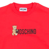 Moschino Red Kids Teddy Bear Logo Sweatshirt