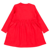 Moschino Red Kids Pencil-Print Red Ruffle Dress