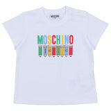 Moschino White Printed Cotton Jersey T-Shirt