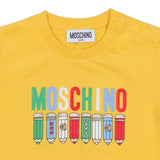 Moschino Yellow Printed Cotton Jersey T-Shirt