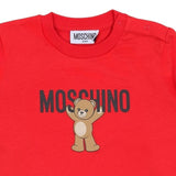 Moschino Red Kids Teddy Bear-Print Long-Sleeves Top