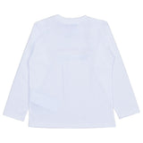 Moschino White Kids Pencil-Print Long-Sleeves Top