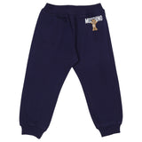 Moschino Navy Blue Kids Teddy Bear-Motif Blue Tracksuit Set