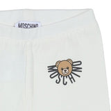 Moschino White Kids Baby Clothes With Teddy Bear Motif Trousers