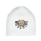 Moschino Kids White Teddy-Embellishment Beanie